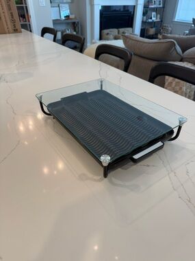 Amazon Glass-Topped Black and Clear Nespresso Pod Tray